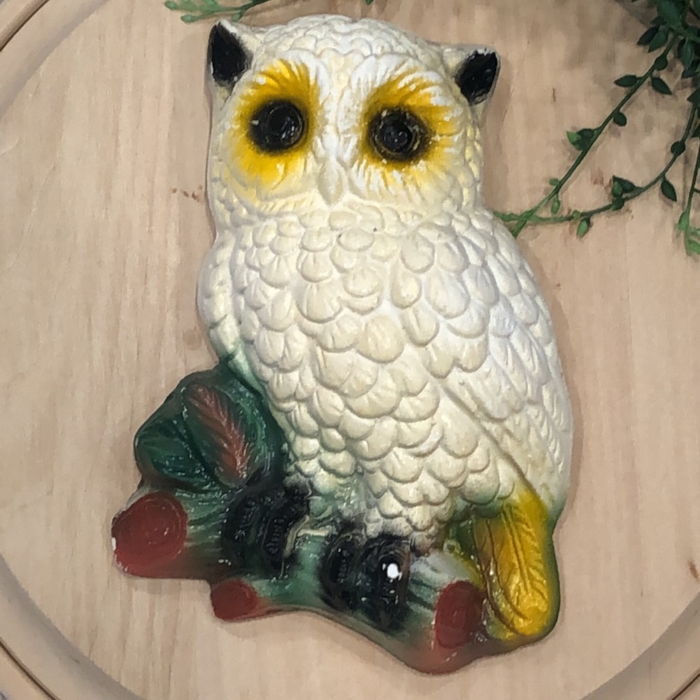 Vintage chalkware owl